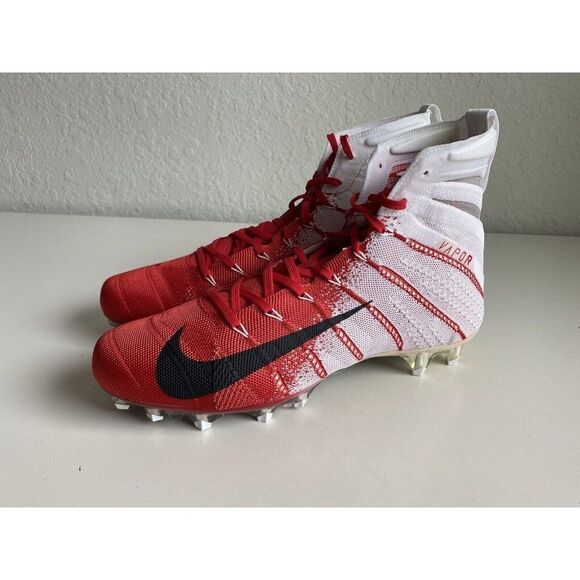 Nike Vapor Untouchable 3 Elite Football Cleats White Gym Red Sz 12.5 AO3006-160‎ main image 9